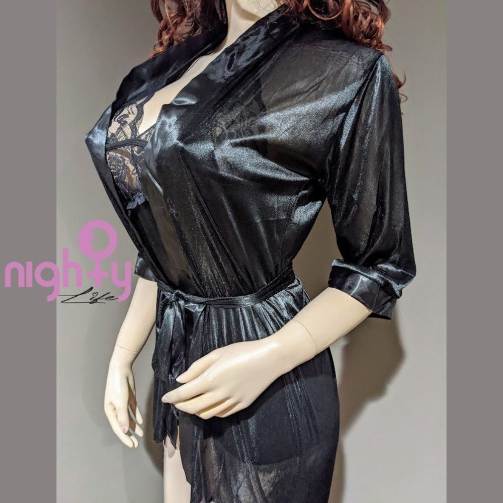 Midnight 3 Piece Robe Set - Picture 3 of 9
